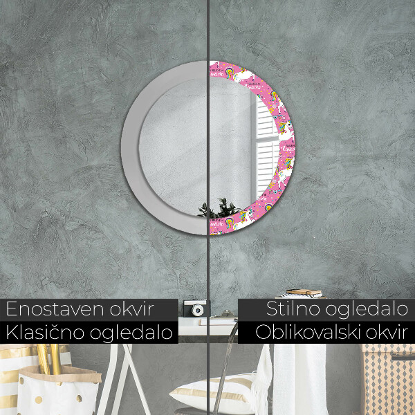 Decoratiuni perete cu oglinda Unicornul magic