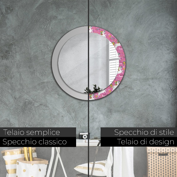 Decoratiuni perete cu oglinda Unicornul magic