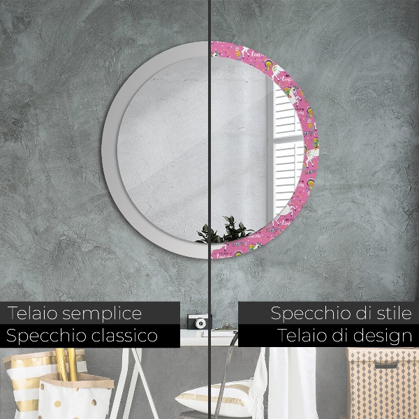 Decoratiuni perete cu oglinda Unicornul magic