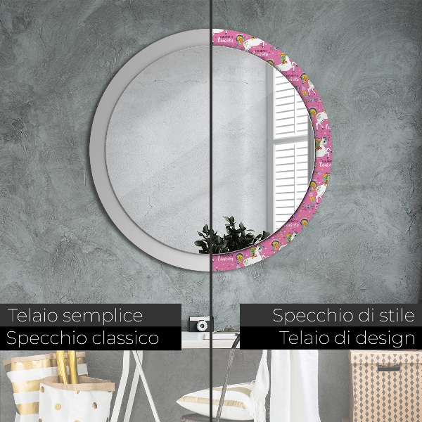 Decoratiuni perete cu oglinda Unicornul magic