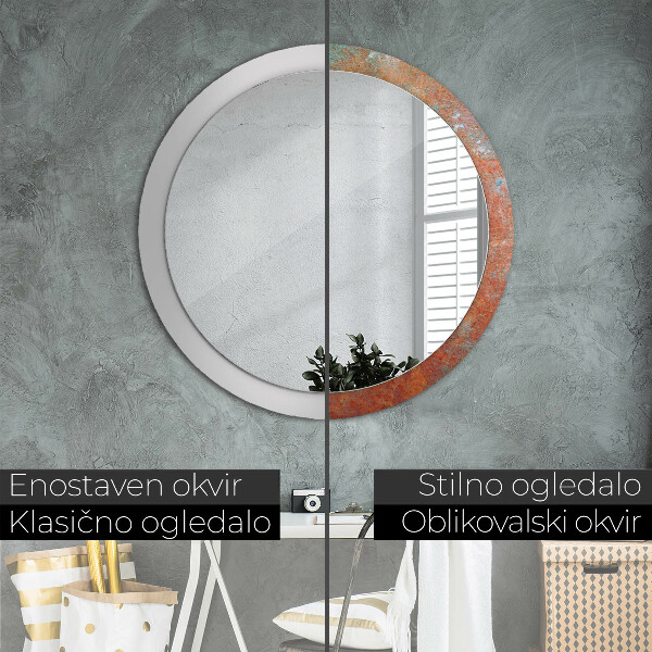 Decoratiuni perete cu oglinda Metal ruginit