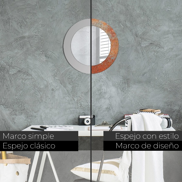 Decoratiuni perete cu oglinda Metal ruginit