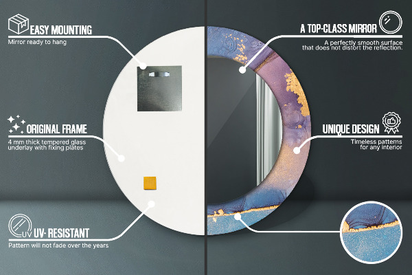 Decoratiuni perete cu oglinda Piatră de marmură