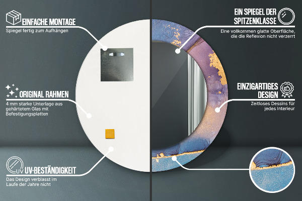 Decoratiuni perete cu oglinda Piatră de marmură