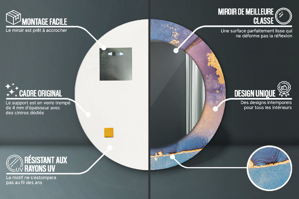 Decoratiuni perete cu oglinda Piatră de marmură