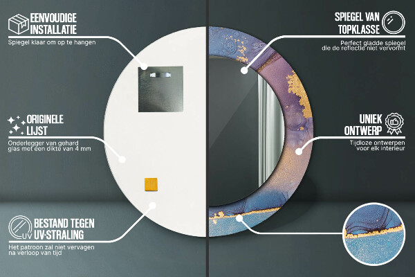 Decoratiuni perete cu oglinda Piatră de marmură