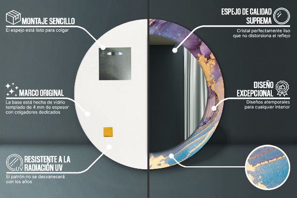 Decoratiuni perete cu oglinda Piatră de marmură