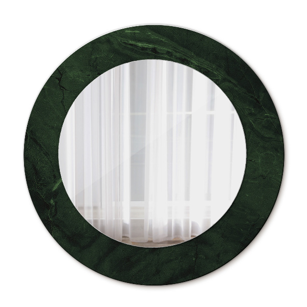 Oglinda rotunda imprimata Marmură verde