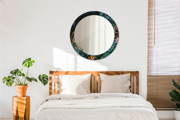 Oglinda cu decor rotunda Pădure în junglă