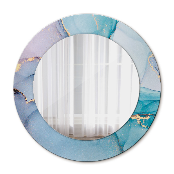 Oglinda cu decor rotunda Fluid abstract