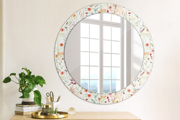 Oglinda cu decor rotunda Flori sălbatice