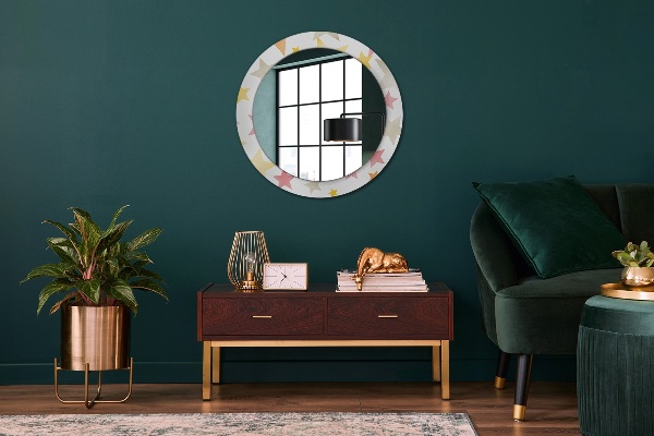 Oglinda cu decor rotunda Stele pastelate