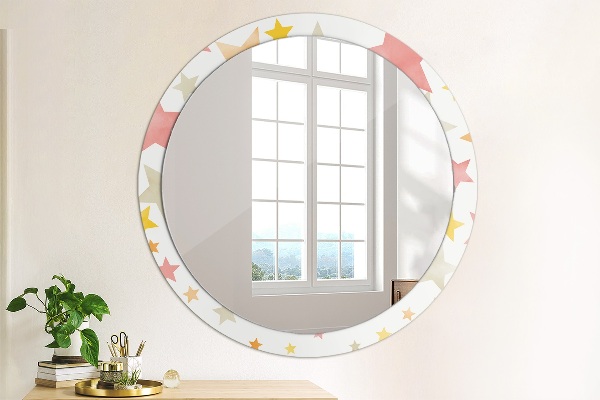 Oglinda cu decor rotunda Stele pastelate