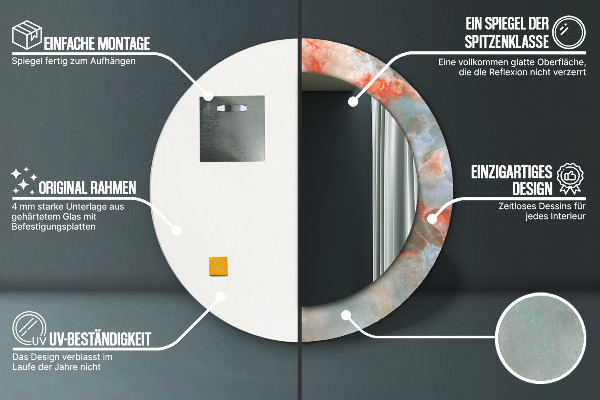 Decoratiuni perete cu oglinda Marmură onyx