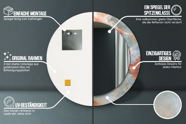 Decoratiuni perete cu oglinda Marmură onyx