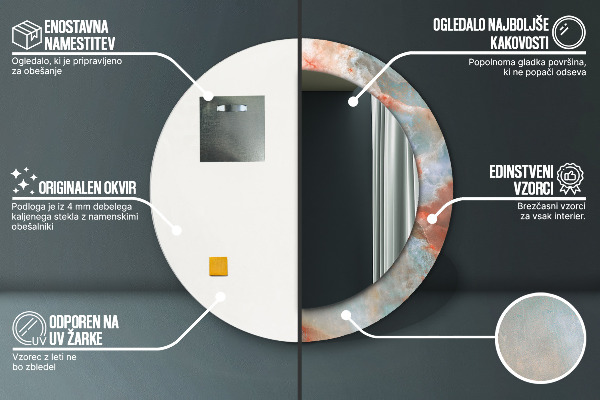 Decoratiuni perete cu oglinda Marmură onyx