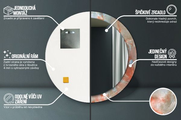 Decoratiuni perete cu oglinda Marmură onyx