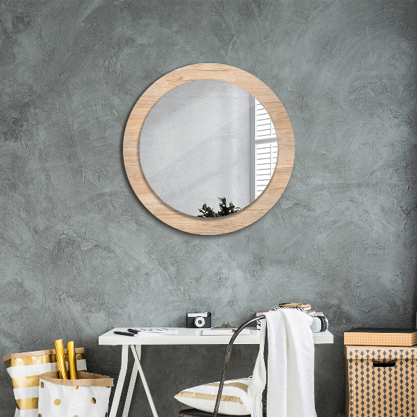 Decoratiuni perete cu oglinda Textura lemnului
