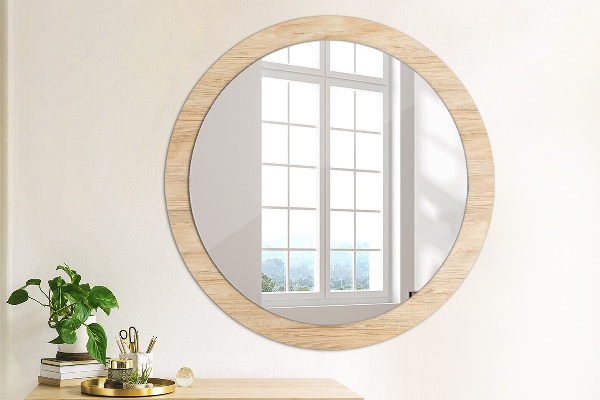 Decoratiuni perete cu oglinda Textura lemnului