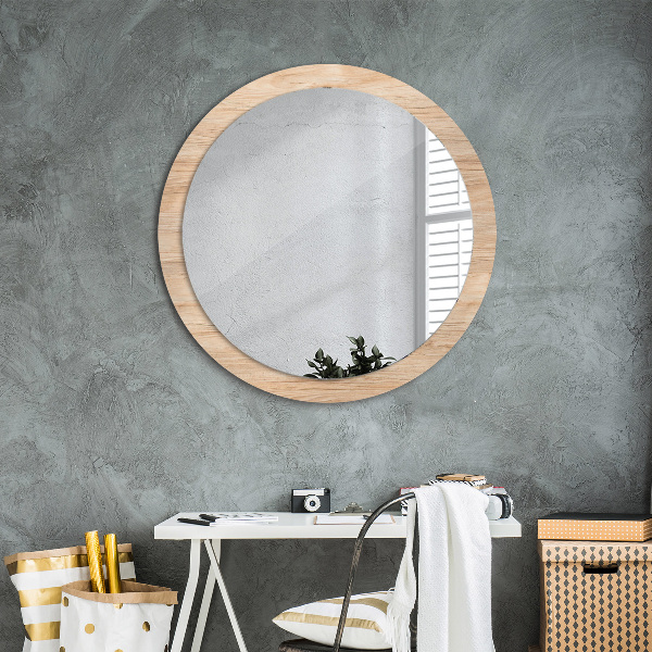 Decoratiuni perete cu oglinda Textura lemnului