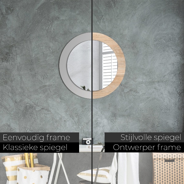 Decoratiuni perete cu oglinda Textura lemnului