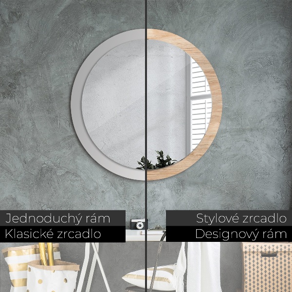 Decoratiuni perete cu oglinda Textura lemnului