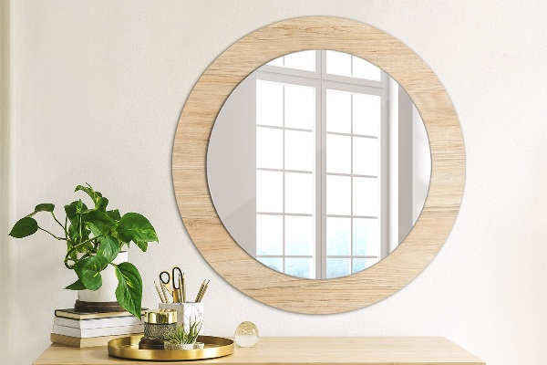 Decoratiuni perete cu oglinda Textura lemnului