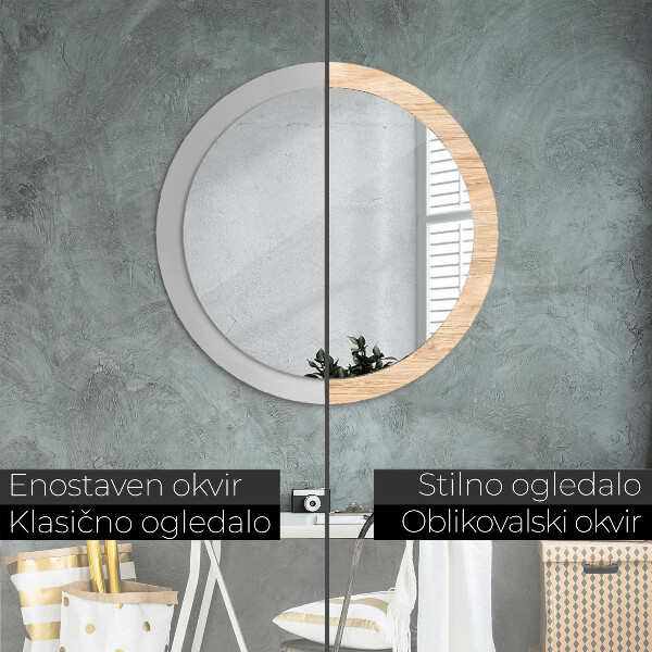 Decoratiuni perete cu oglinda Textura lemnului