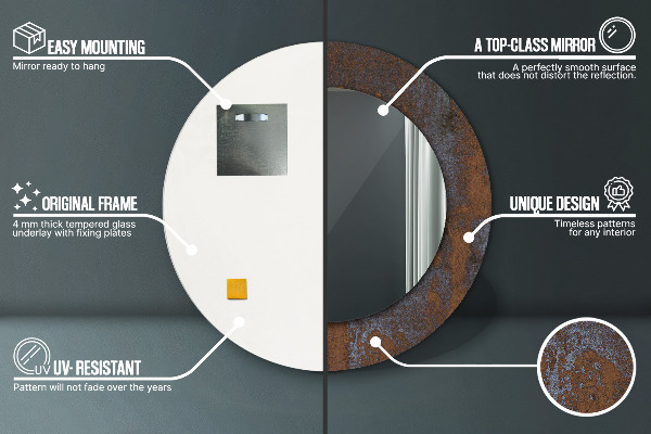 Decoratiuni perete cu oglinda Rustic metalic