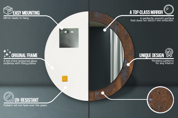 Decoratiuni perete cu oglinda Rustic metalic