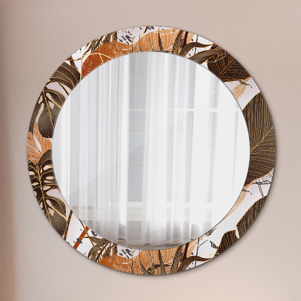 Decoratiuni perete cu oglinda Frunze de palmier