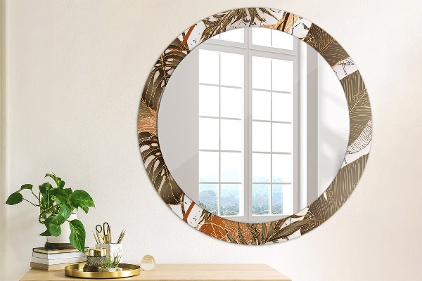Decoratiuni perete cu oglinda Frunze de palmier