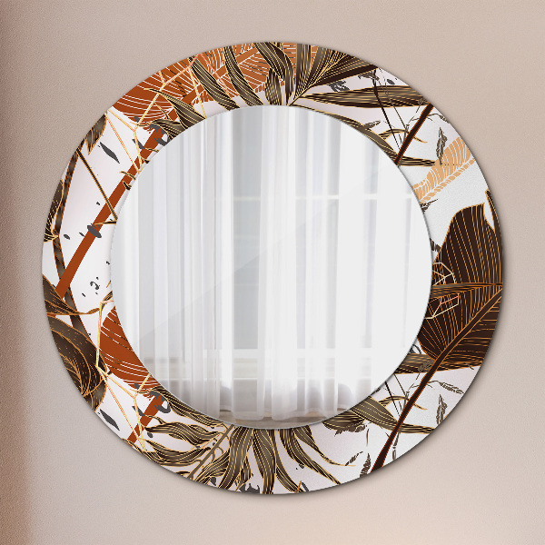Decoratiuni perete cu oglinda Frunze de palmier