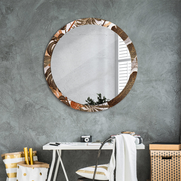Decoratiuni perete cu oglinda Frunze de palmier