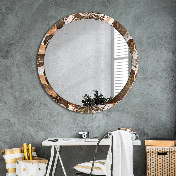 Decoratiuni perete cu oglinda Frunze de palmier