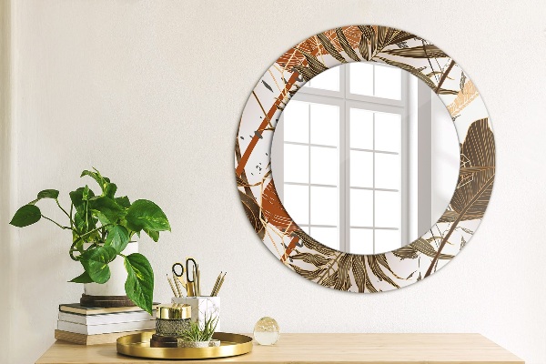 Decoratiuni perete cu oglinda Frunze de palmier