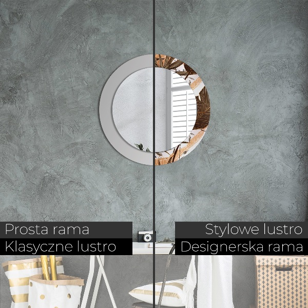 Decoratiuni perete cu oglinda Frunze de palmier