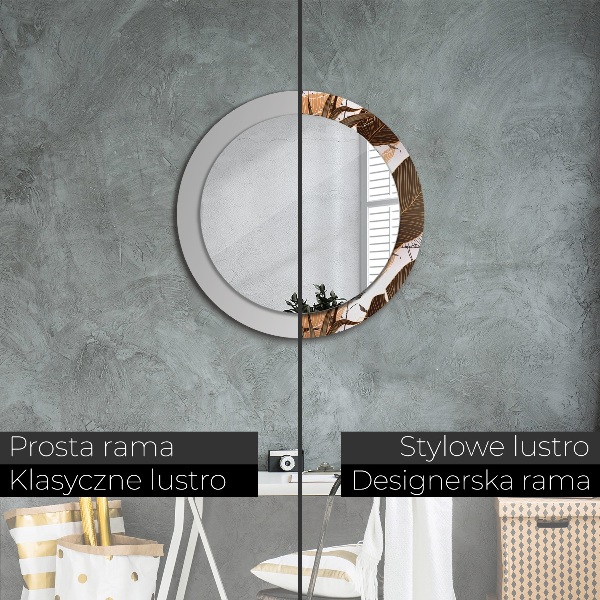 Decoratiuni perete cu oglinda Frunze de palmier