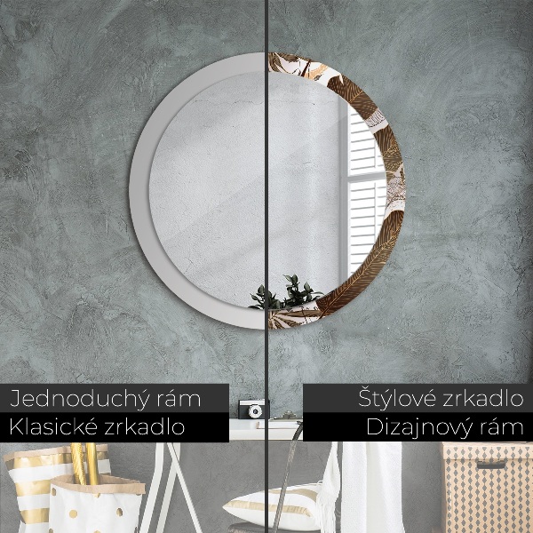Decoratiuni perete cu oglinda Frunze de palmier