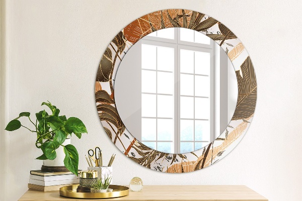 Decoratiuni perete cu oglinda Frunze de palmier