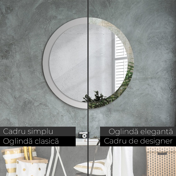 Decoratiuni perete cu oglinda Frunze de ferigă