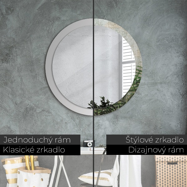 Decoratiuni perete cu oglinda Frunze de ferigă