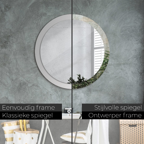 Decoratiuni perete cu oglinda Frunze de ferigă