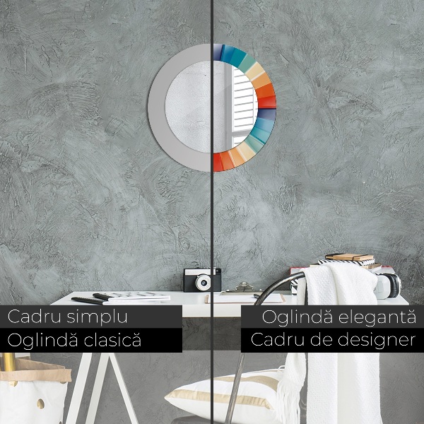 Decoratiuni perete cu oglinda Curele concentrice radiale