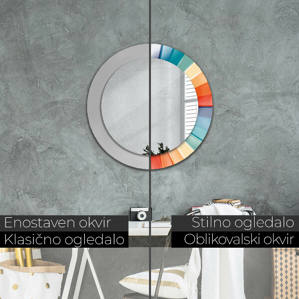 Decoratiuni perete cu oglinda Curele concentrice radiale