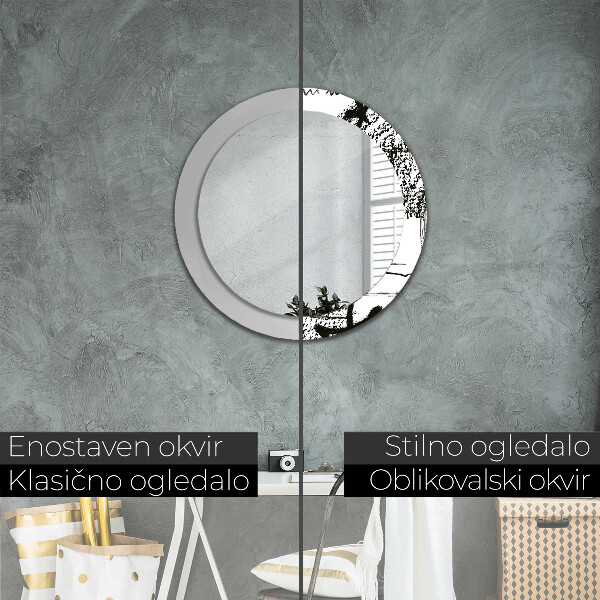 Oglinda rotunda imprimata Model de graffiti