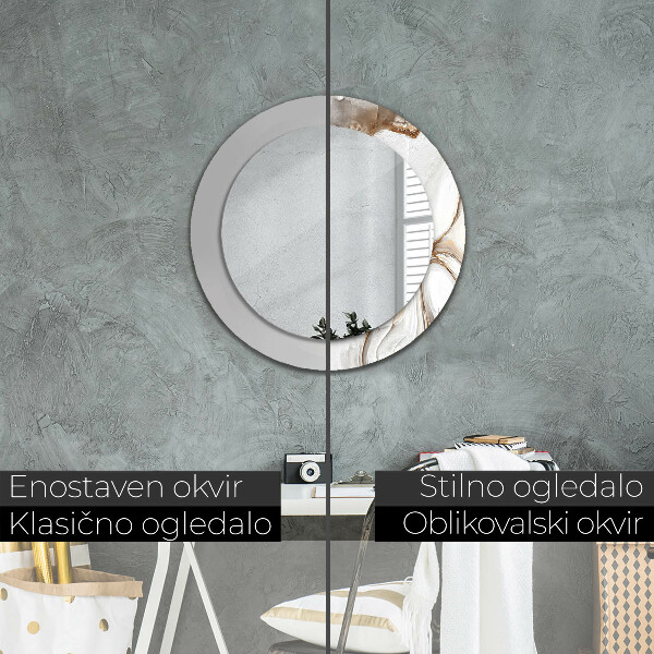 Decoratiuni perete cu oglinda Marmură strălucitoare