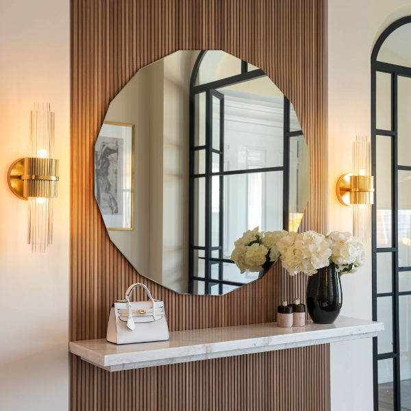 Oglindă poligonală adăugare modernă 100x100 cm