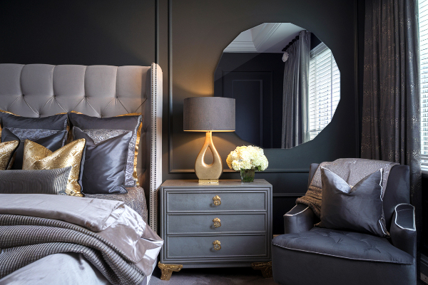 Oglindă geometrică estetic 80x80 cm