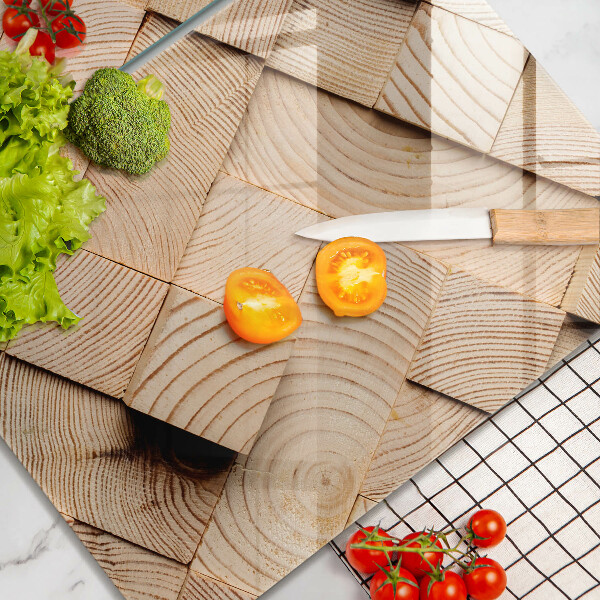 Placă sticla protectie aragaz Pătrate de lemn